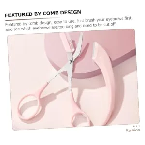 Eyebrow Trimmer Kit for WomenCurved Razor Comb and Precision Scissors for Eyebrow Grooming and Shaping - product information 3