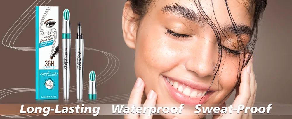 Eyebrow Pencil Eyebrow Microblading Pen - Microblading Eyebrow Pen With 4 Micro-Fork Tips Waterproof Brow Pencil Long-Lasting Eye Brow Pencils for Women Natural Brows (Black) - product information 9