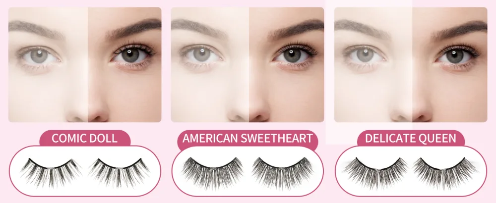 Dual Magnetic Eyelashes Soft Magnetic Lashes Without Eyeliner Reusable Lightweight Magnetic False Eyelashes with Applicator for Natural Makeup No Need Glue Style E-MSTX - product information 10