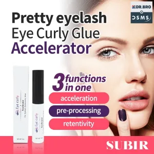 Eyecurly Eyelash Extension Accelerator Primer 5g / Pre-treatment for eyelash extension/Accelerate adhesion speed/Improve elongation retention (transparent) / Ingredient harmless to human body - 3 fuctions in One (acceleration and pro-processing and retentivity)