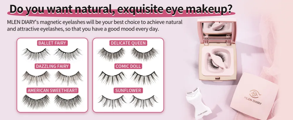 Dual Magnetic Eyelashes Soft Magnetic Lashes Without Eyeliner Reusable Lightweight Magnetic False Eyelashes with Applicator for Natural Makeup No Need Glue - product information 7