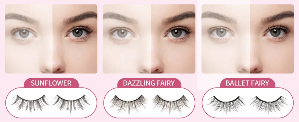 Dual Magnetic Eyelashes Soft Magnetic Lashes Without Eyeliner Reusable Lightweight Magnetic False Eyelashes with Applicator for Natural Makeup No Need Glue - product information 9