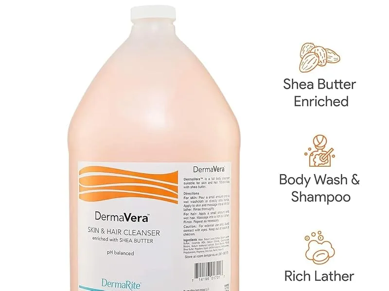 DermaVera Shampoo&Body Wash Flip Top Bottle Scented 7.5 oz. 0016 6 Ct - dermavera