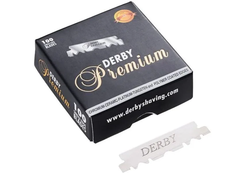 100 "Derby Premium" Single Edge Razor Blades for straight razor - product information 2