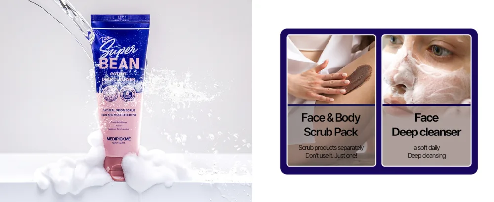 Rice Super Bean Potent Face Wash.Exfoliating Face Wash For Cleanser That Koreans Use Cleanser Face Wash - Scrub&cleanging