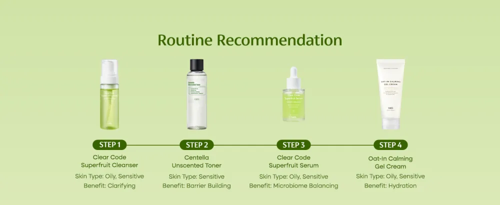 PURITO Clear Code Superfruit Cleanser 150ml / 5.07 fl. oz. Next Generation Clarifying Solution with Noni Fruit Extract Non-Irritating Vegan Cruelty-Free Suitable for Sensitive Skin Korean Skincare - routine