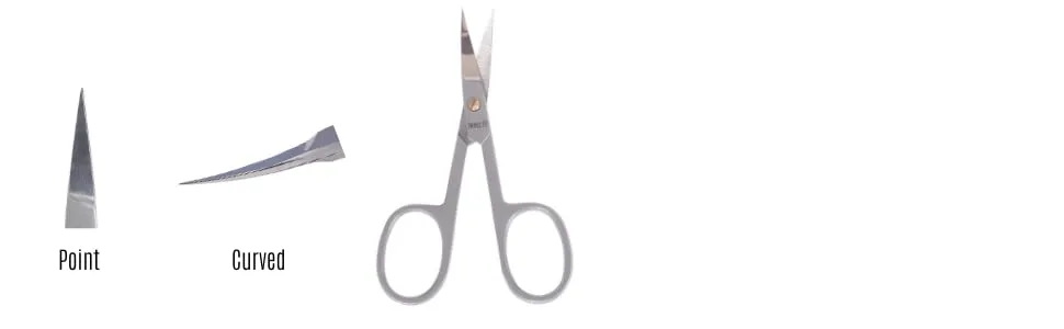 Nail Scissors | Premium Manicure scissors for Professionals, Hand Sharpened Cuticle Scissors and Nail File | fingernail scissors For Eyebrows,Nose Hair & Beard |Premium Quality Toenail Scissors - Nail scissor showing point and curved tips