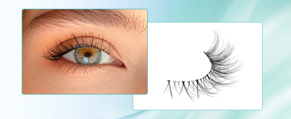 Obeyalash Volume Curly Strip Lashes 5 Pairs False Eyelashe Fluffy Thick Black Thin Band Wispy Faux Mink Lashes Wool Curls Eyelashes with Eyelash Adhesive W14 - 5 Pairs Wispy Eyelashes Natural Look