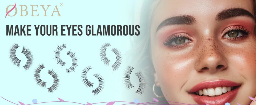 Obeyalash False Eyelashes Natural Look 10 Pairs False Lashes Strip Natural lashes Invisible Clear Thin Band Lightweight Fluffy Wispy Spiky 3D Volume Eye Lashes 7-10mm (M18) - Obeyalash 10 Pairs False Eyelashes Set False Lashes Natural Lashes Strip Lashes Curl