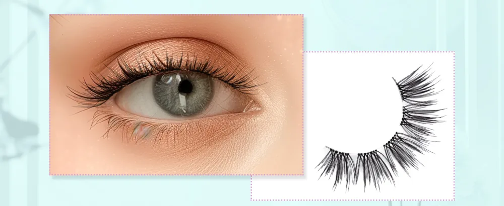 Obeyalash False Eyelashes Natural Look 10 Pairs False Lashes Strip Natural lashes Invisible Clear Thin Band Lightweight Fluffy Wispy Spiky 3D Volume Eye Lashes 7-10mm (M18) - Obeyalash 10 Pairs False Eyelashes Set False Lashes Natural Lashes Strip Lashes Curl
