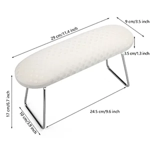 Nail Pillow Hand Rest, Microfiber Leather Nail Arm Rest Nail Tech Armrest Cushion for Manicure Nail Art Stand Table Desk White - Nail Pillow Hand Rest