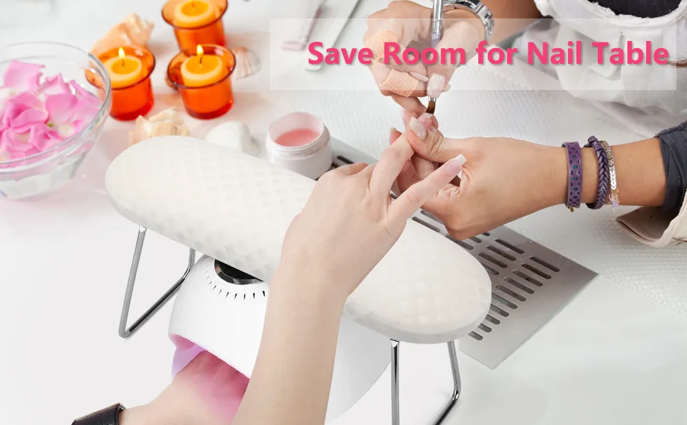 Nail Pillow Hand Rest, Microfiber Leather Nail Arm Rest Nail Tech Armrest Cushion for Manicure Nail Art Stand Table Desk White - Nail Pillow Hand Rest