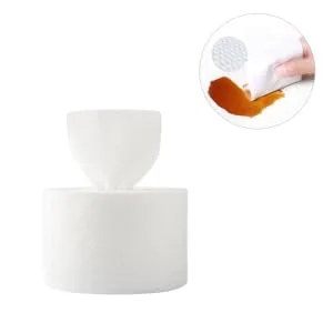 Dry Wet Tissues 2 Rolls Face Towel White Clean Tissue Cleansing Wipes - product information 7