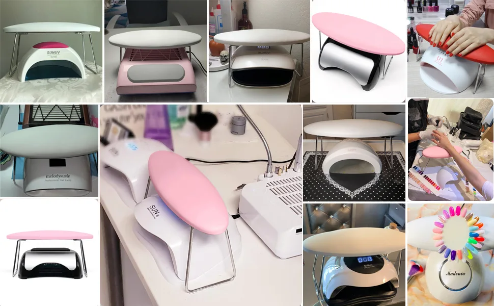 Nail Hand Rest Non Slip Professional Nail Pillow Cushion Manicure Hand Rest Armrest Stand for Nail Tech Salon (Pink) - product information 3