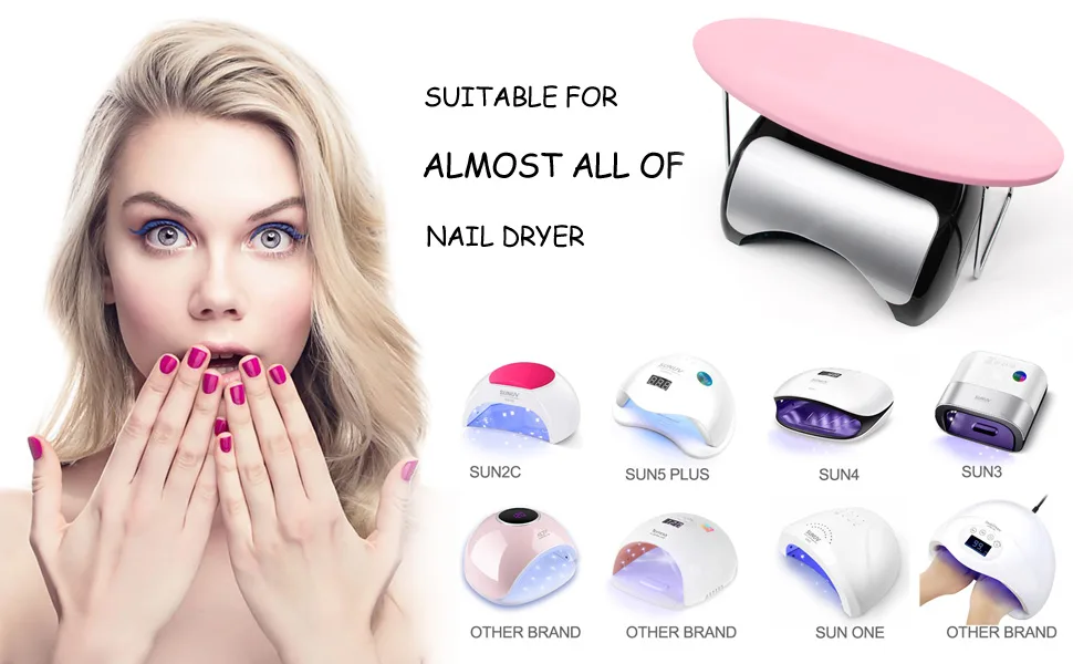 Nail Hand Rest Non Slip Professional Nail Pillow Cushion Manicure Hand Rest Armrest Stand for Nail Tech Salon (Pink) - nail arm rest