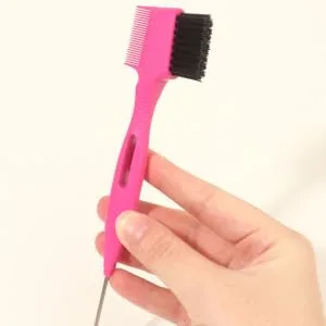 1 Set Steel Needle Eyebrow Brush Comb Eye Brow Brush Eyelash Styler Nylon Wool - product information 5