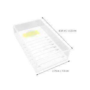 1pc Box Eyelash Storage Box Makeup Supplies Hand Held Mirror False Eyelash Holder Lash Pallet Clear Tray Floral Boxes Eyelash Extension Pallet With Cover White - product information 2