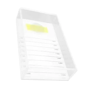 1pc Box Eyelash Storage Box Makeup Supplies Hand Held Mirror False Eyelash Holder Lash Pallet Clear Tray Floral Boxes Eyelash Extension Pallet With Cover White - product information 4