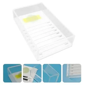 1pc Box Eyelash Storage Box Makeup Supplies Hand Held Mirror False Eyelash Holder Lash Pallet Clear Tray Floral Boxes Eyelash Extension Pallet With Cover White - product information 6