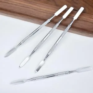 Cosmetic Skincare Mixing Spatula Foundations Spatula Metal Eye Shadow Spatula Pointed Toning Cosmetic Mixing Tool Makeup Eyeshadow Makeup Silver Spatula Makeup Foundation Dedicated - product information 1