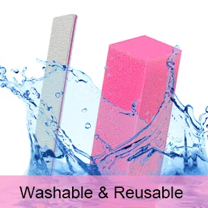 Nail File and Buffer, Wosweet Professional Manicure Tools Kit 6pcs Rectangular Art Care Buffer Block 6pcs 100/180 Grit Doublesided Nail Files 1pcs Purple 180/240 Emery Board - product information 3