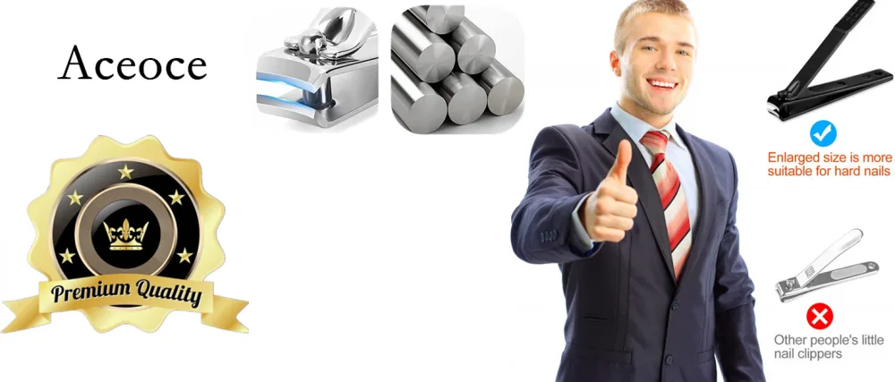 Nail Clipper Set Manicure Set Men Aceoce Travel Luxury Manicure Grooming Kit Gift for Men Lovers Parents Black - Aceoce Manicure set