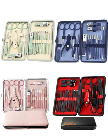 Nail Clipper Set Manicure Set Men Aceoce Travel Luxury Manicure Grooming Kit Gift for Men Lovers Parents Black - Professional Manicure set