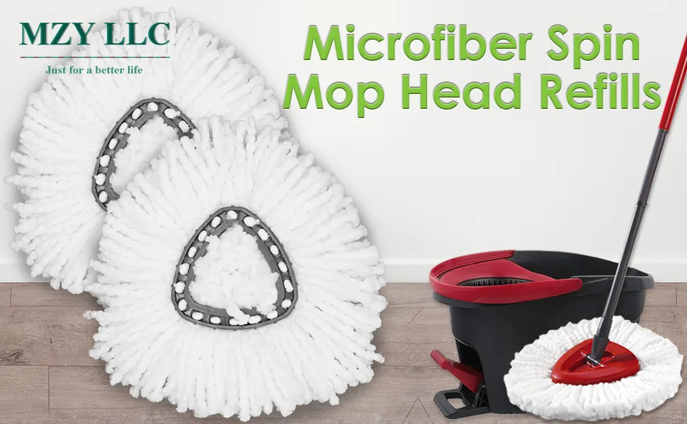 MZY LLC 5Pack Spin Mop Refill Spin Mop Replacement Head Mop Heads Replacements for EasyWring Spin Mop Microfiber Easy Cleaning Mop Head 5pcs 5 Pack - product information 2