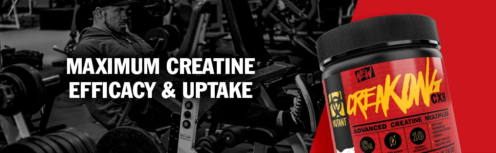MUTANT CREAKONG CX8 | Advanced Creatine Multiplier | Creatine + Amino Acid Supplement - 249 g | 30 Serving - creatine monohydrate weight gainer protein powder hcl powder preworkout on pills capsules creapure