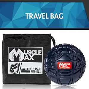 Muscle Max Massage Ball - Therapy Ball for Trigger Point Massage - Deep Tissue Massager for Myofascial Release - Mobility Ball for Exercise & Recovery Navy Blue - massage roller ball