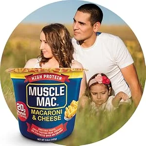 Muscle Mac High Protein Macaroni & Cheese Microwave Cup, 6 cups - A Meal for All Ages