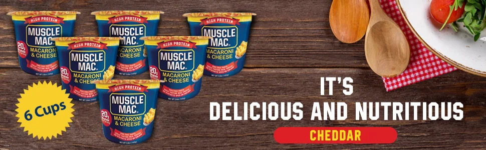 Muscle Mac High Protein Macaroni & Cheese Microwave Cup, 6 cups - Muscle Mac High Protein Macaroni & Cheese Microwave Cup, 6 cups