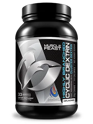 Muscle Feast Highly Branched Cyclic Dextrin Premium Pre-Workout or Post-Workout Supplement, Unflavored, 1000g - dextrin