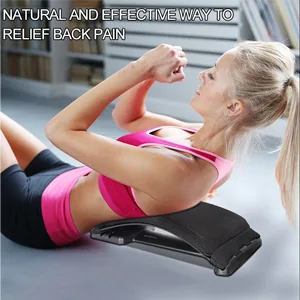 Multi-Level Back Stretcher Device, Lumbar Back Stretching Device, Memory Foam Lumbar Pillow Back Pain Support for Office Chair and Pain Relief(Blue) Blue Black - As a traction stretcher