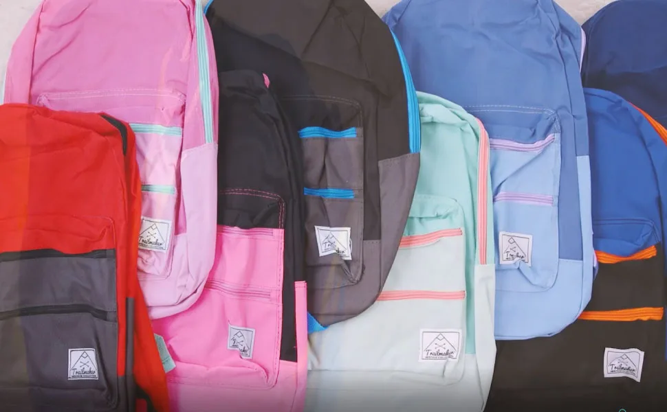 Multi Pocket Multicolor Backpack with Adjustable Padded Straps Black - multicolor backpack for men women, multi pocket backpack for school kids