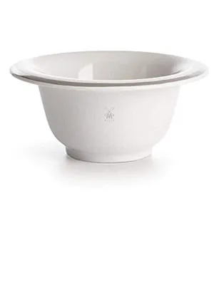 MHLE White Porcelain Platinum Rim Shaving Dish - B001AARZVQ