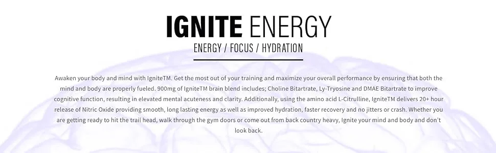 MTN OPS Ignite Supercharged Energy Drink Mix 45-Serving Tub, Blue Raspberry Lemonade 45 Servings (Pack of 1) Blue Raspberry Lemonade - ignite 3