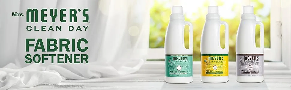 Mrs. Meyer's Liquid Fabric Softener, Infused with Essential Oils, Paraben Free, Honeysuckle Scent, 32 oz (32 Loads) - Mrs. Meyer
