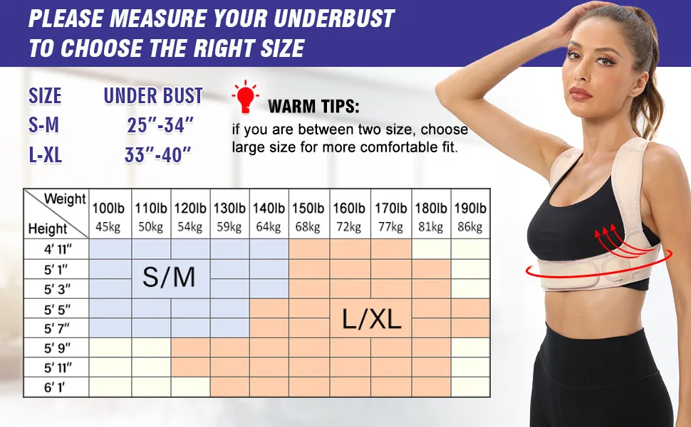 Moxita Posture Corrector for Women and Men, Adjustable Upper Back Breathable Back Support Straightener, Providing Pain Relief from Back Neck Shoulder Clavicle (S/M) Beige Small/Medium - posture corrector