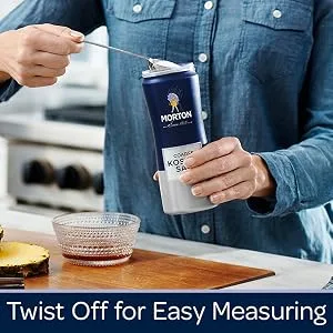 Morton Kosher Salt, Coarse, 16 Ounce - Twist off for easy measuring