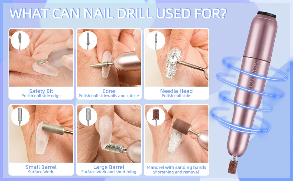 Morovan Acrylic Nail Kit with Drill - Professional Nail Kit Acrylic Set with Everything for Beginners Glitter Powders Brush Forms Starters DIY Nail Art Extension - acrylic nail kit