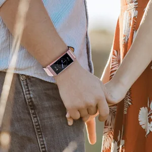 Mornex Leather Band Compatible for Fitbit Charge 3/ Charge 4, Replacement Genuine Leather Bands for Women Men 01.Graphite Connector & Brown - charge 3 bands