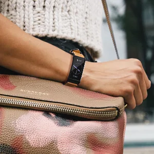 Mornex Leather Band Compatible for Fitbit Charge 3/ Charge 4, Replacement Genuine Leather Bands for Women Men 01.Graphite Connector & Brown - leather bands