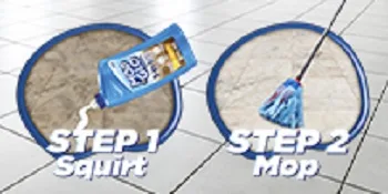 Mop & Glo Professional Multi-Surface Floor Cleaner, Fresh Citrus Scent, 64 Oz - step 1 step 2
