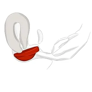 MOONTHLIES Reusable Menstrual Disc - Reusable Period Disc - Tampon, Pad and Cup Alternative (Combo Set - 1 Large & 1 Small, Red) Red Combo Set - 1 Large & 1 Small - tuck