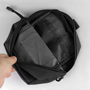 Monoki Molle Pouches, 2 Pack Tactical Waist Bag Water-Resistant EDC Small Pouch Bags with D-Ring Hooks Black - product information 21