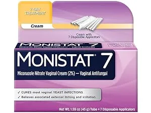 Monistat 3-Day Yeast Infection Treatment Suppositories + Itch Relief Cream, 7 Piece Set Suppositories + Itch Cream - Monistat 7