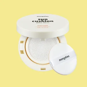 Mongdies Baby Sun Cushion SPF 43 PA+++ SAFE INORGANIC UV BLOCK WITH SIMPLE CUSHION TYPE, Contains Vitamine tree complex, Complete skin irritation safety test - 12g - MONGDIES
