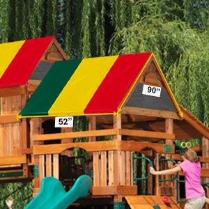 Mofeez 52" x 90" Swing Set Replacement Tarp for Play Set Outdoor, Multi-Color - Mofeez 52