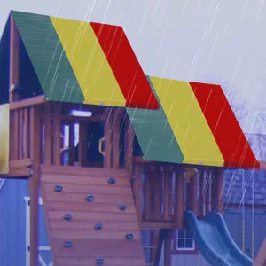 Mofeez 52" x 90" Swing Set Replacement Tarp for Play Set Outdoor, Multi-Color - Mofeez 52
